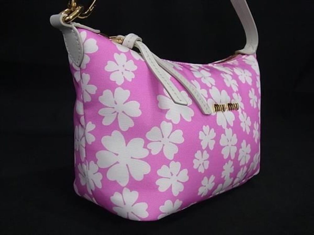 Miu Miu Pink Handbag Flower One Handle